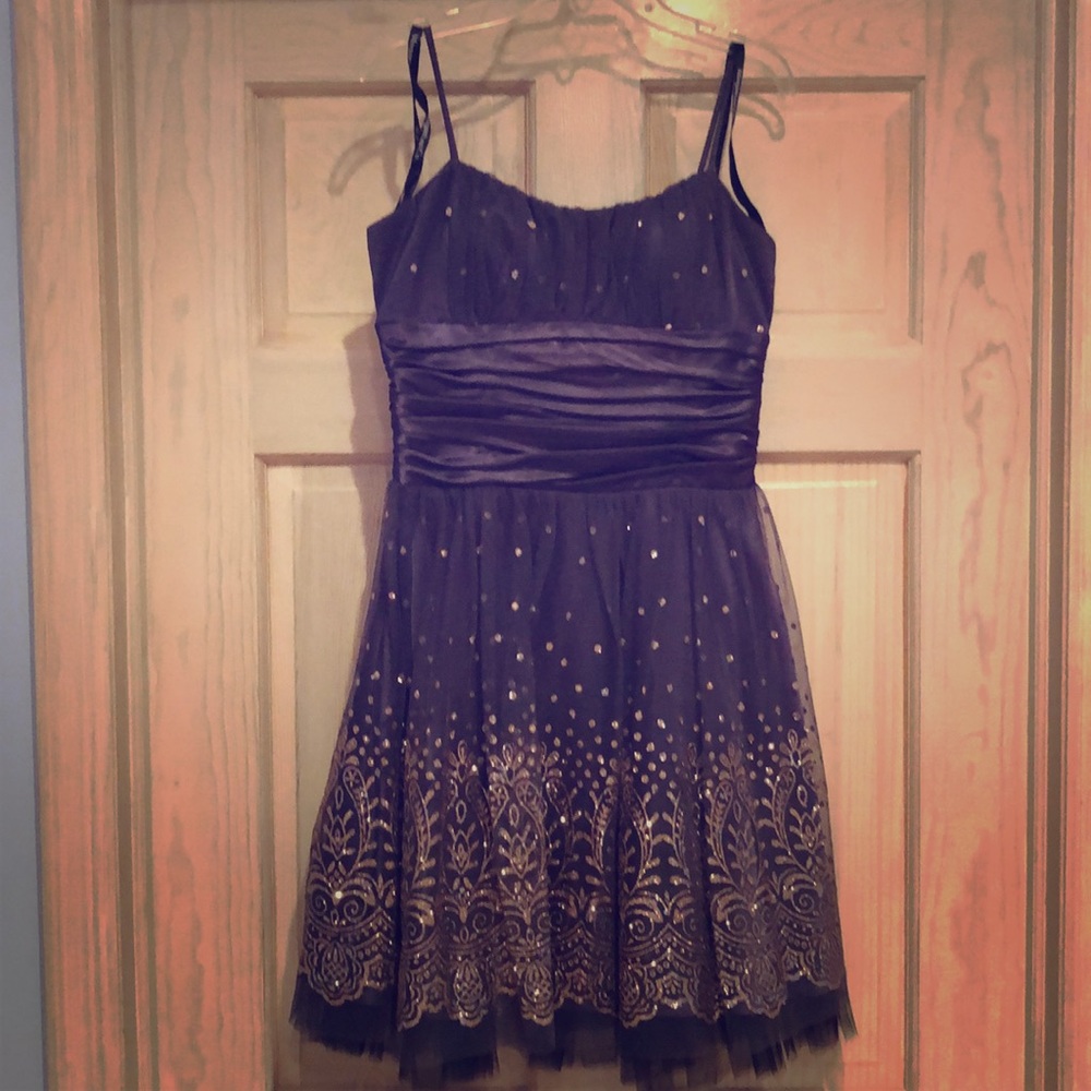 Sparkly semi-formal juniors dress